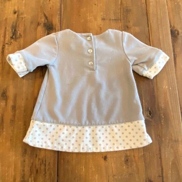 Jillian’s Closet Gray Dress Polka Dot Trim Infant Size 6-9 Months - Picture 8 of 14